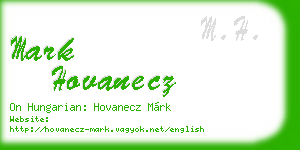 mark hovanecz business card