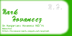 mark hovanecz business card